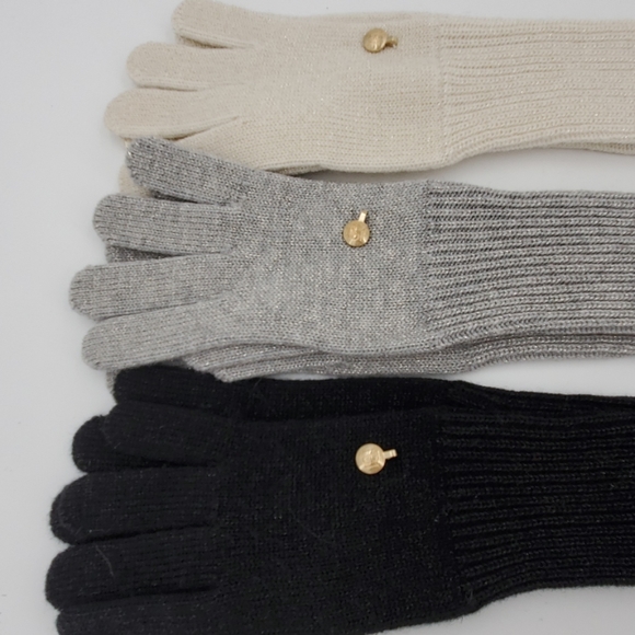 🆕️  Badgley Mischka Shine Long Knit Wool Gloves - Picture 2 of 5